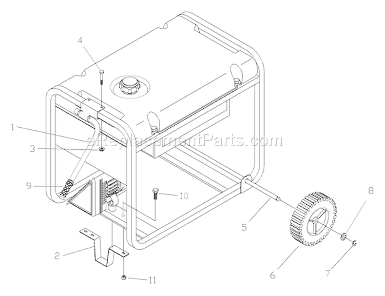 Page C Diagram and Parts List for 030325-0  Briggs and Stratton Generator